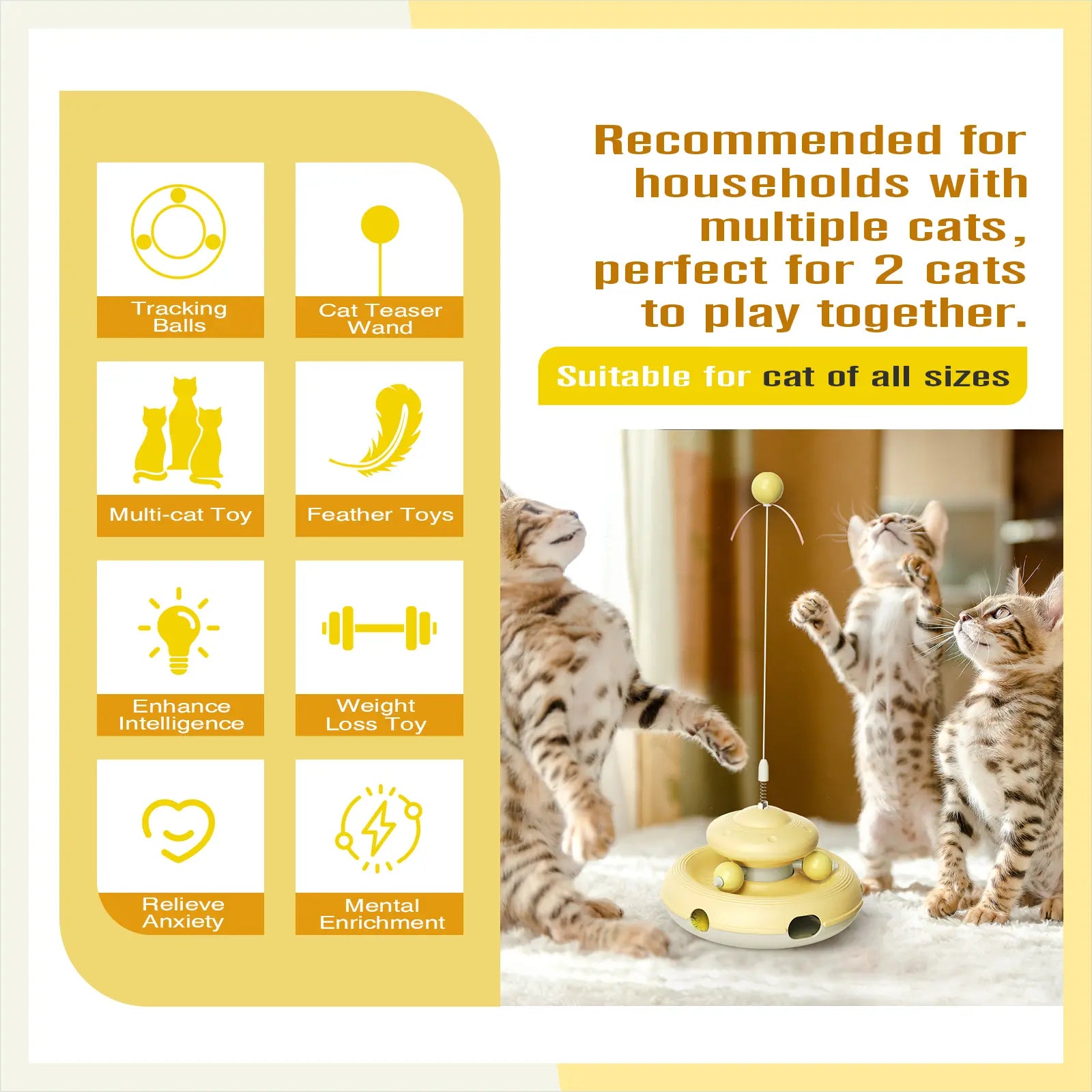 KADTC Interactive Cat Toys - Feather Teaser Wand and Tracking Balls for Indoor Cats, Ideal for Kitten Play and Adult Pet Enrichment, Promotes Exercise and Reduces Boredom